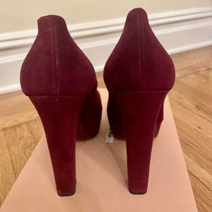 Shoes | Miu Miu Burgundy Heels | Poshmark